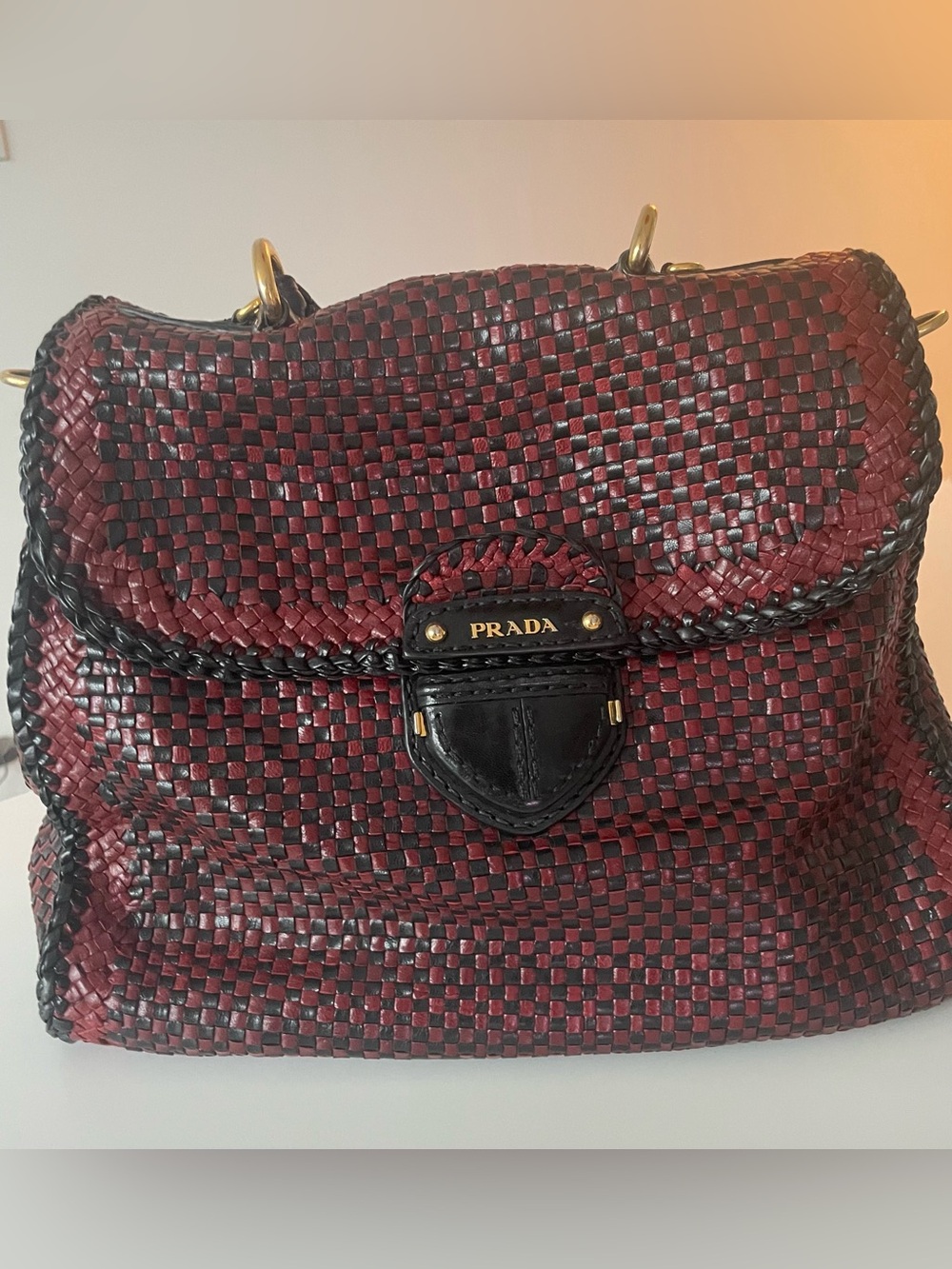 Prada Madras bag- Well loved